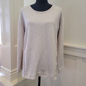 Oatmeal colored Sweatshirt material top